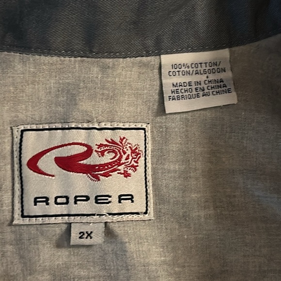 Roper Western Equestrian Cowgirl Horses V-Neck‎ Button Up Shirt Womens Plus 2X - Picture 8 of 9